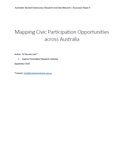 Mapping Civic Participation Opportunities across Australia