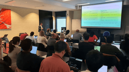 Alessandro Spina during his presentation